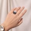 Black Marble Ring