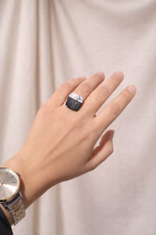 Black Marble Ring