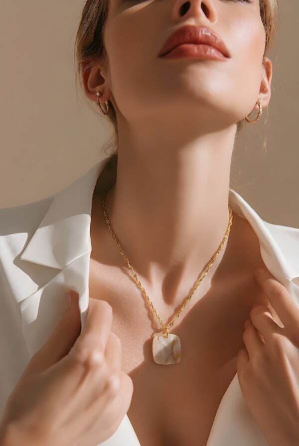 Golden Marble Necklace