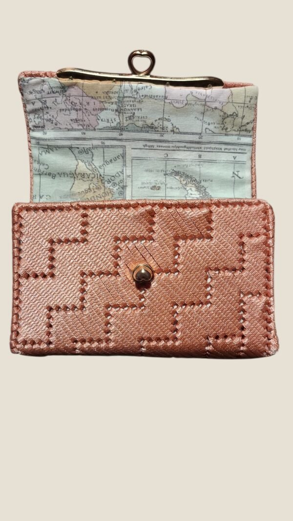 Ροδακινί Πλεκτή Τσάντα