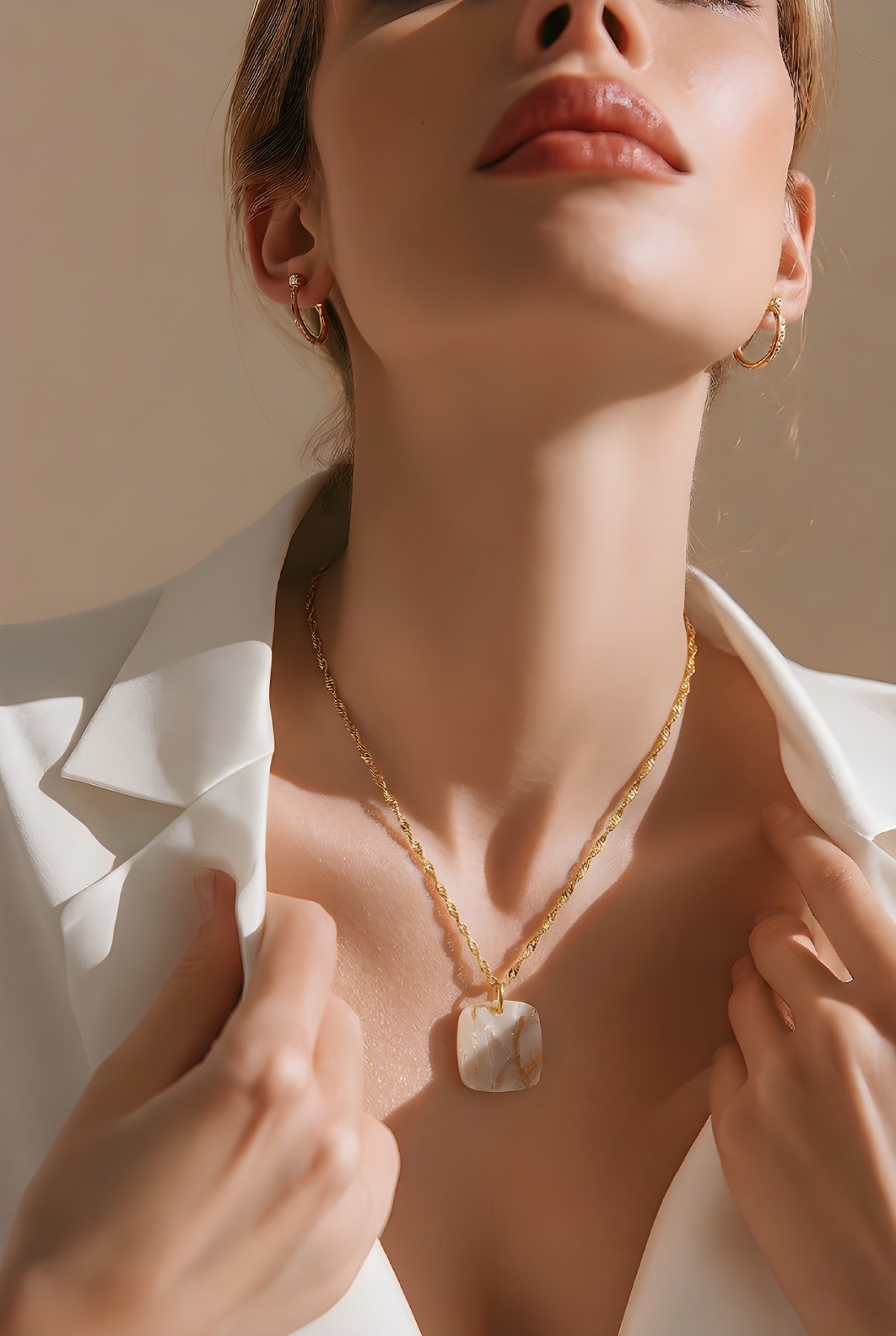 Golden Marble Necklace